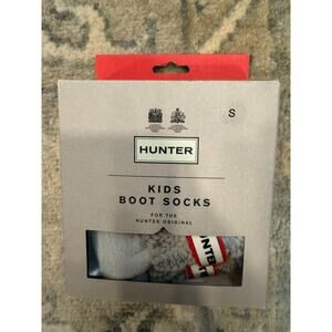 Hunter K2207 Kids Greige Original Cable Knit Cuff Socks US Size Small (8-10) $30